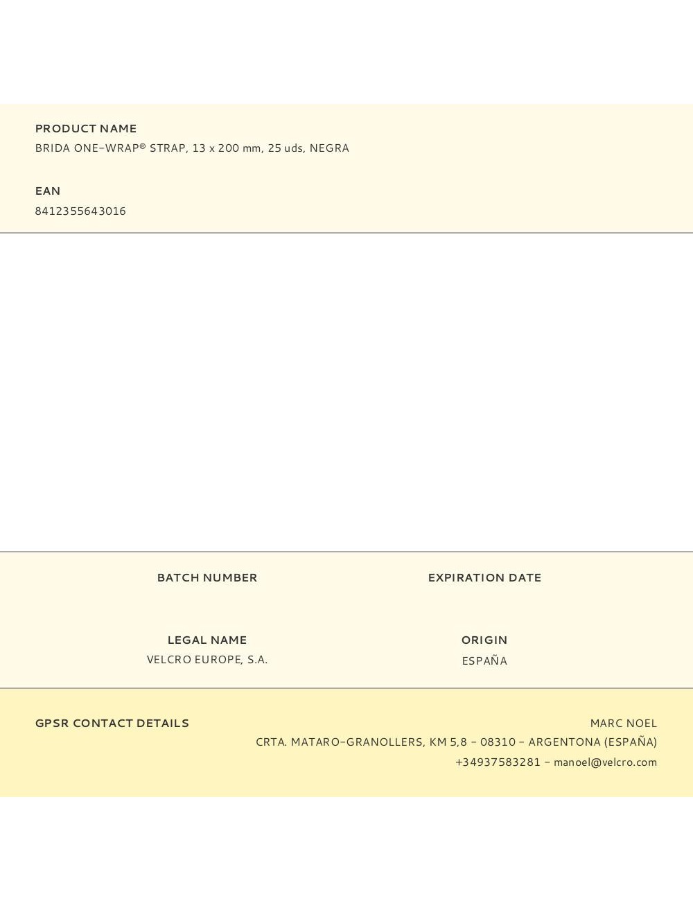 Brida one-wrap® strap, 13 x 200 mm, 25 uds, negra