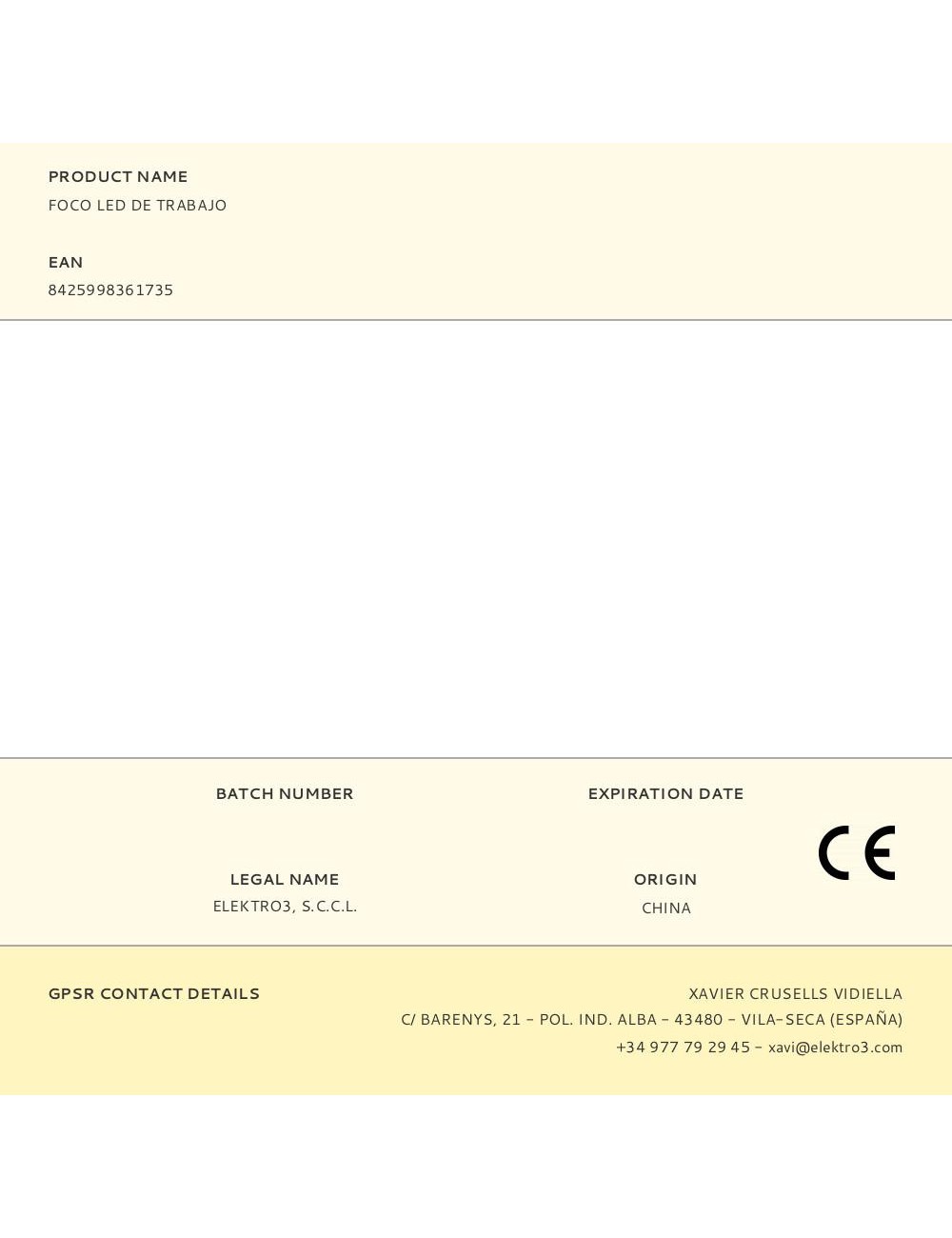 Foco led de trabajo power work am3 25 w 2500 lm