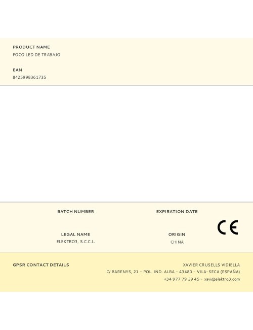 Foco led de trabajo power work am3 25 w 2500 lm