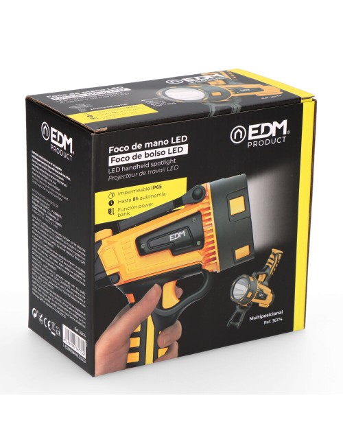 Foco de mano led 10 w 1000 / 400 lm / flash / sos