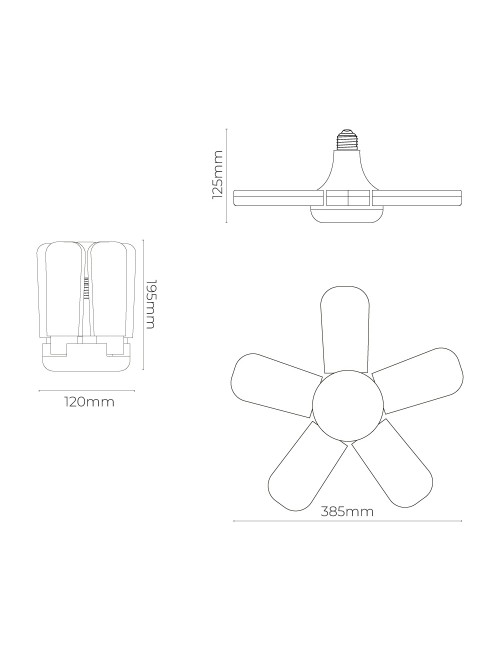 Bombilla led multidireccional, casquillo e27, potencia 45 w 4265 lm, luz fría