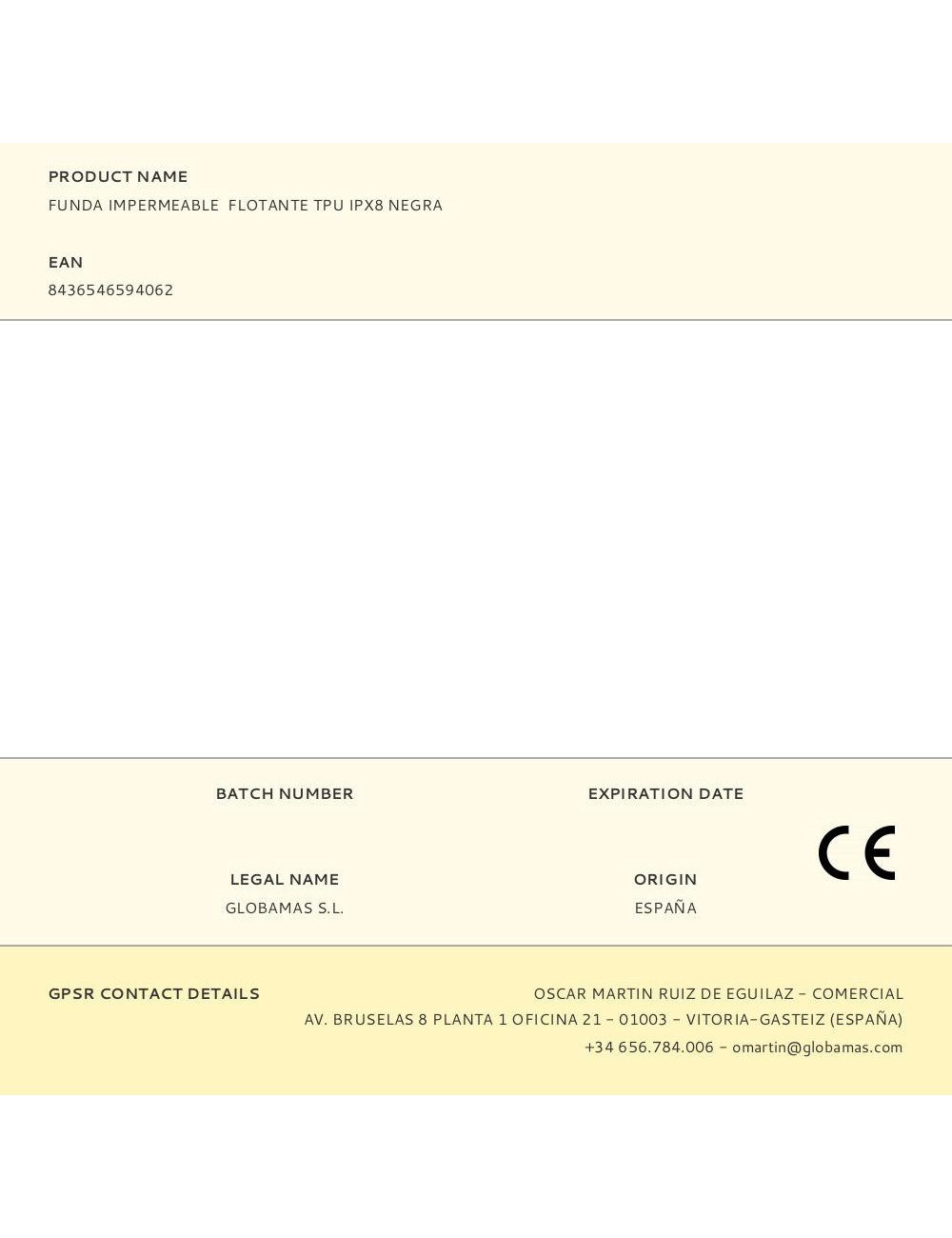 Funda impermeable flotante tpu ipx8 negra