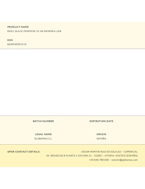 Basic black pendrive 32 gb memoria usb