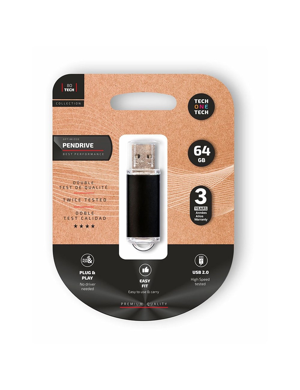 Basic black pendrive 64 gb memoria usb