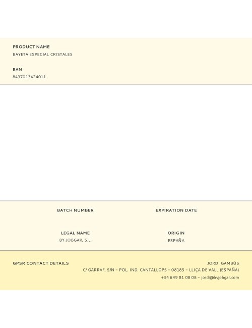 Bayeta especial cristales