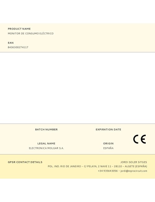 Monitor de consumo eléctrico