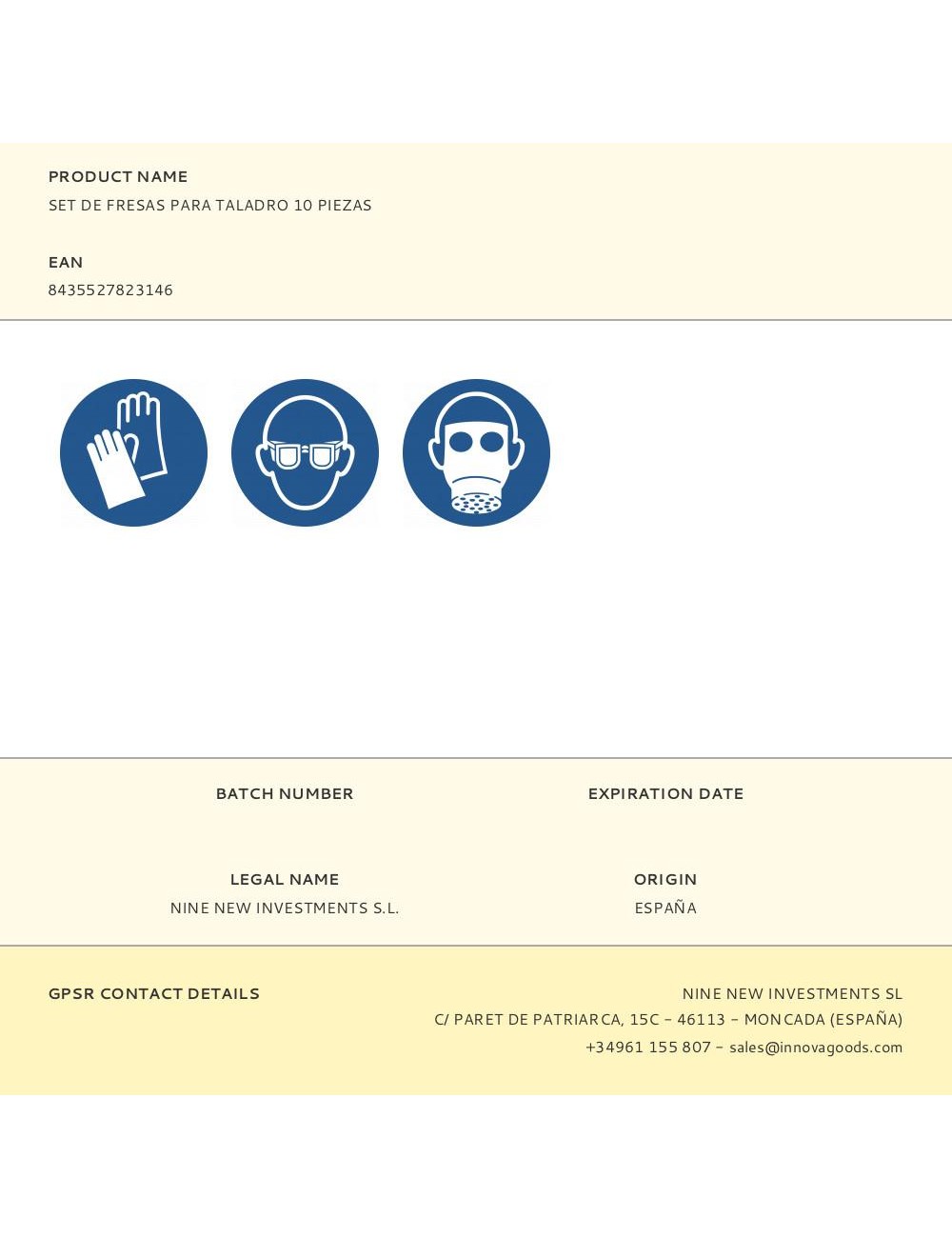 Set de fresas para taladro 10 piezas