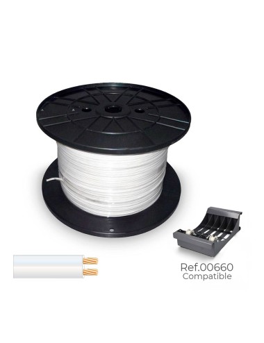 Cable paralelo 48v 2 x 0,75 mm blanco 500 m. (bobina mediana)