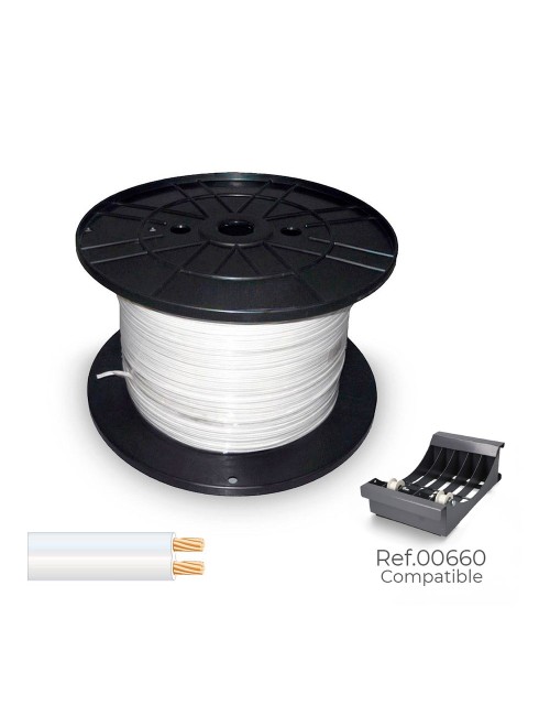 Cable paralelo 48v 2 x 0,75 mm blanco 500 m. (bobina mediana)