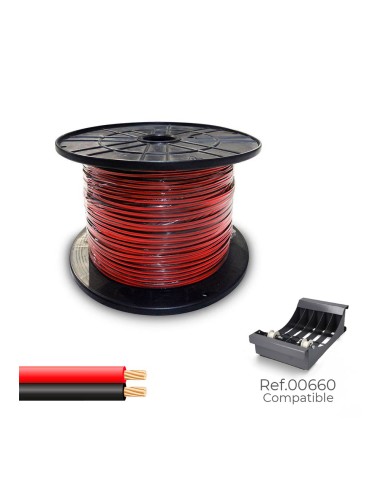 Cable paralelo 48v 2 x 0,75 mm rojo/negro 500 m. ( bobina mediana )