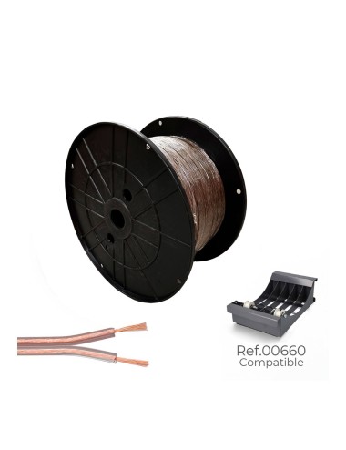 Cable paralelo 48v 2 x 0,75 mm transparente 500 m. (bobina mediana)