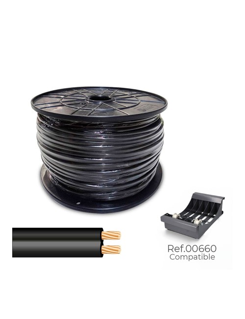 Cable paralelo 48v 2 x 0,75 mm negro 500 m. (bobina mediana)