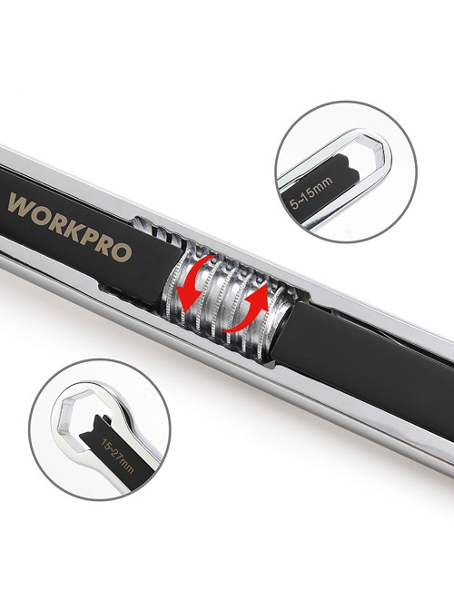 Chave ajustável universal métrica e sae, 5 - 27 mm