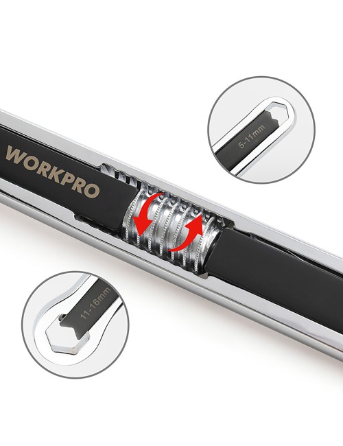 Llave ajustable universal, métrica y sae 5 - 16 mm