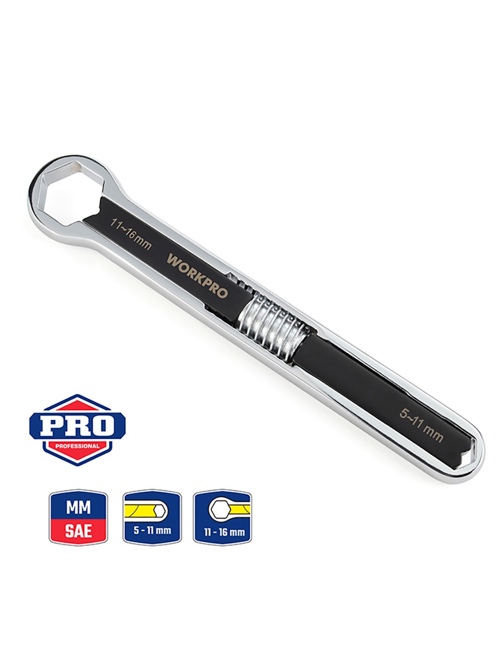 Llave ajustable universal, métrica y sae 5 - 16 mm