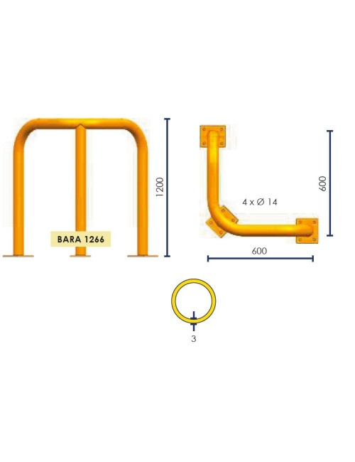 BARRERA DE PROTECCIÓN 600X1200MM BARA1266NJ