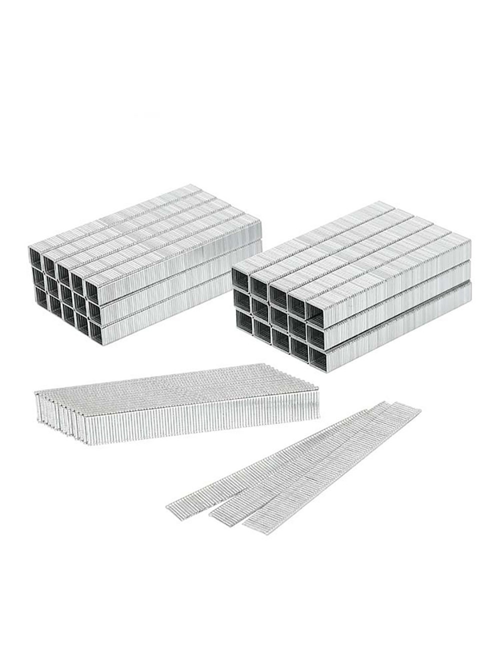 Grapas variadas, 20ga t50 10 mm, 12mm + clavos 18ga f 15 mm, 7500 uds