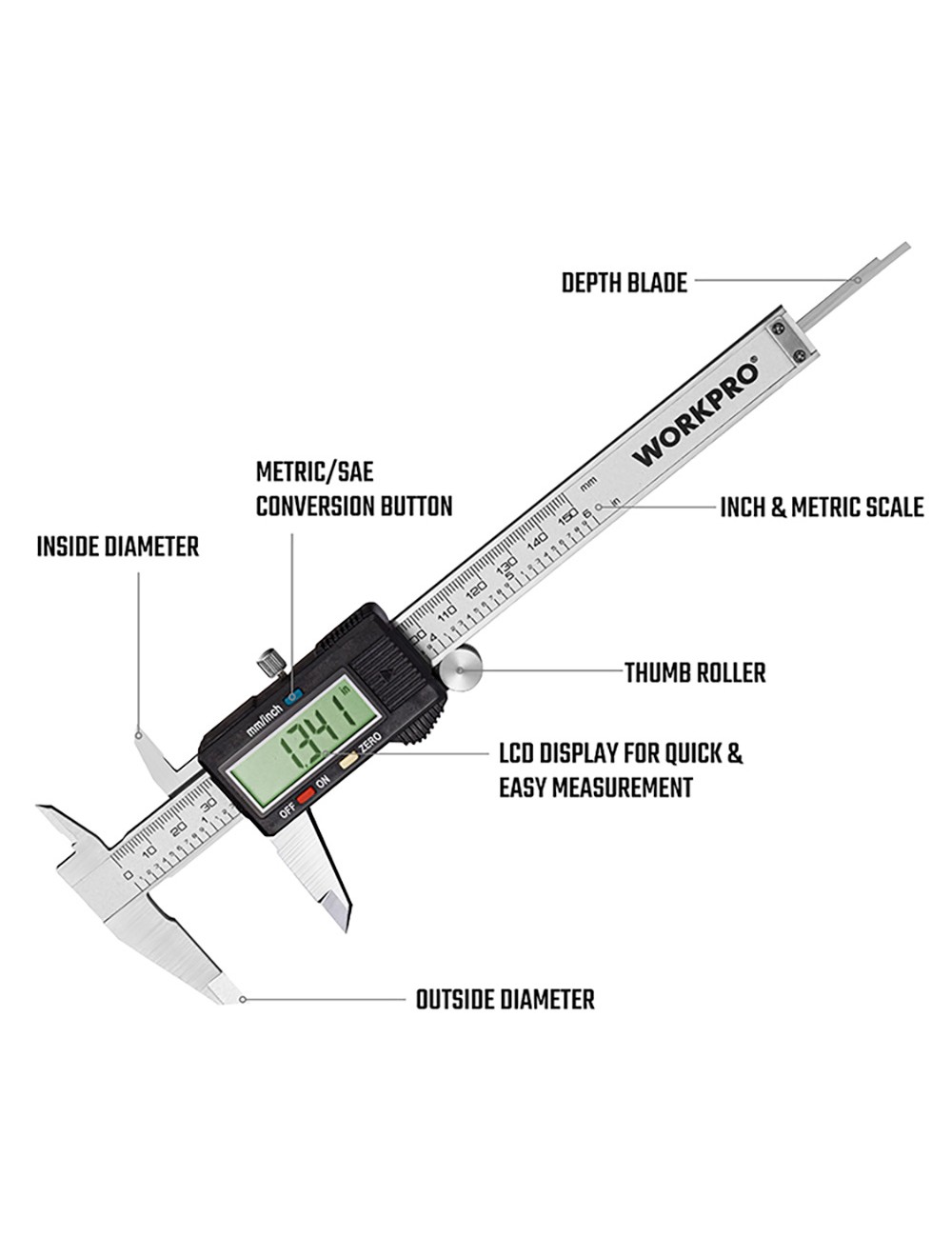 Calibre vernier digital 150 mm