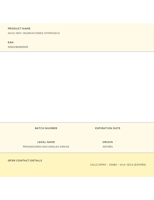 Saco anti-inundaciones hydrosack