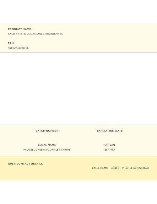 Saco anti-inundaciones hydrosnake