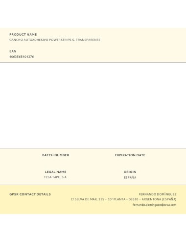 Gancho autoadhesivo powerstrips s, transparente