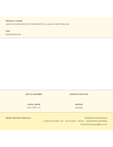 Gancho autoadhesivo powerstrips xl, blanco rectangular