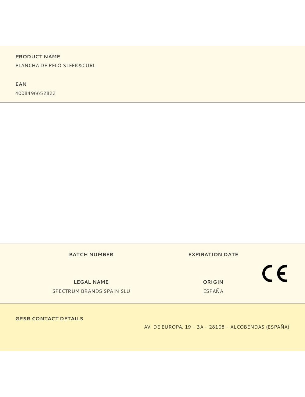 Plancha de pelo sleek&curl