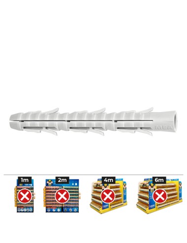 Taco largo standard fl 6-60, caja 100 uds