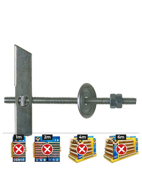 Basculante espárrago m6 con arandela y tuerca (caja 50 unid)