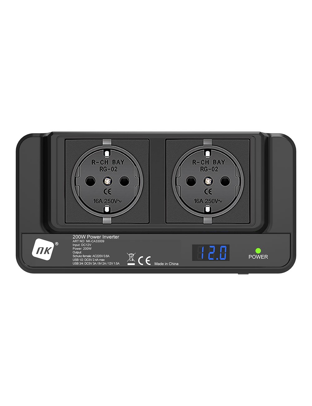 Adaptador portátil para vehículos transformador 12 v