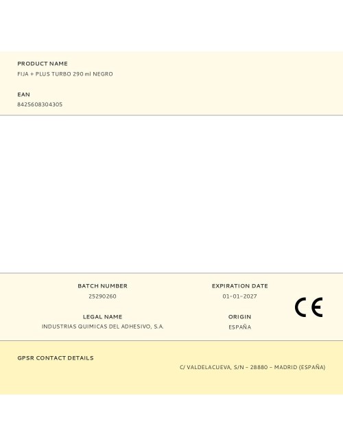 Fija + plus turbo 290 ml negro