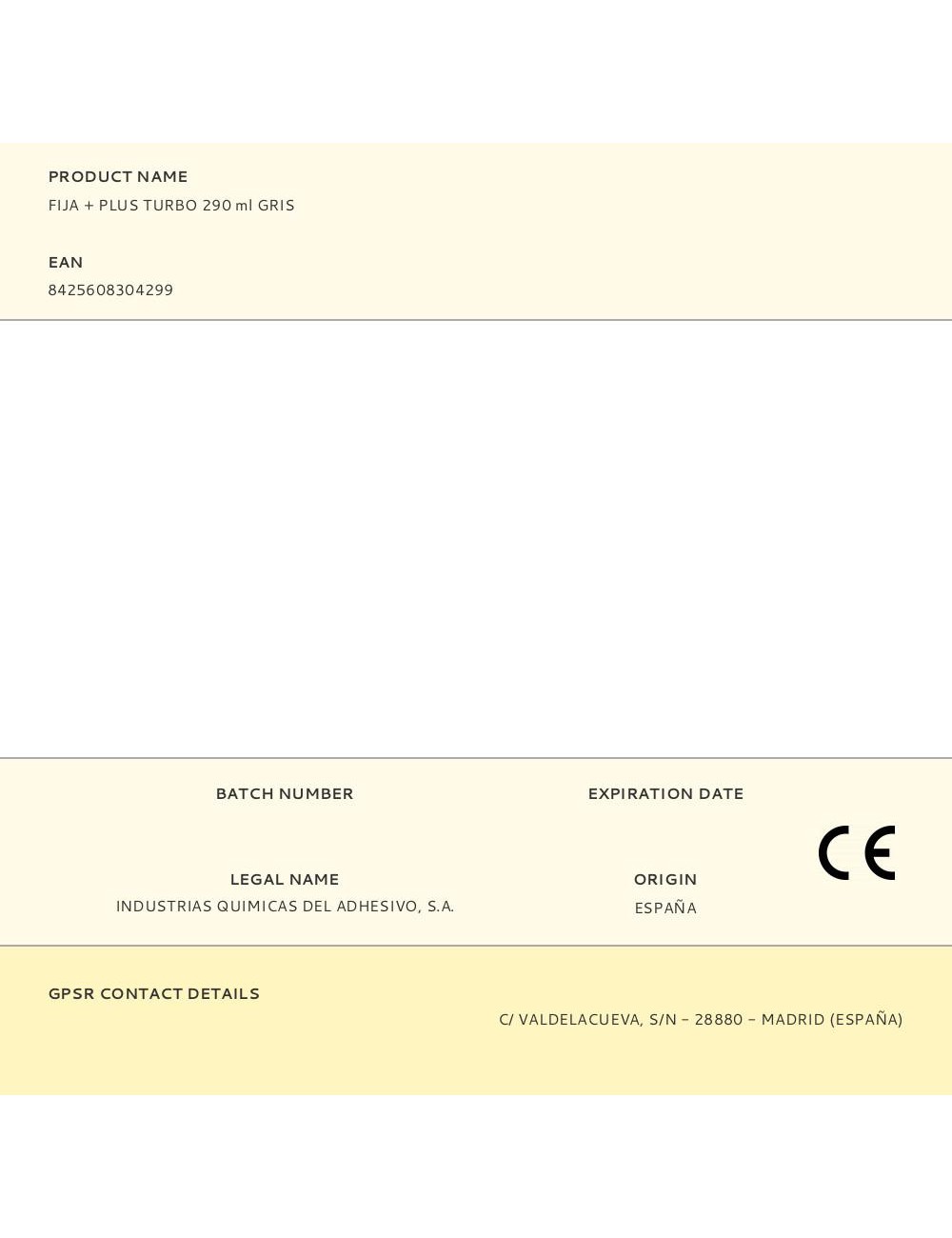 Fija + plus turbo 290 ml gris
