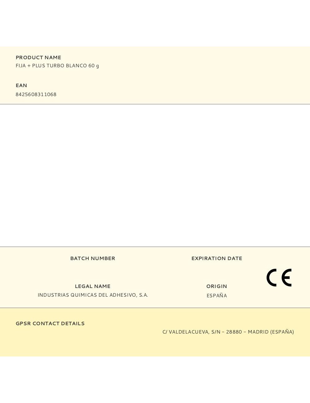 Fija + plus turbo blanco 60 g