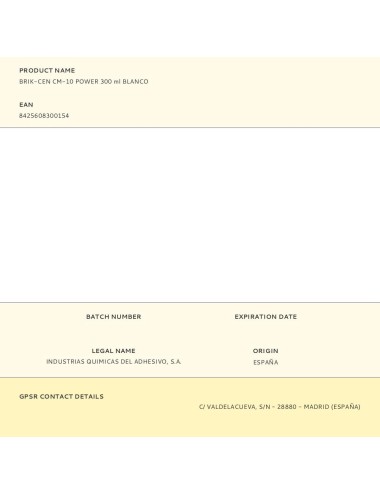 Brik-cen cm-10 power 300 ml blanco