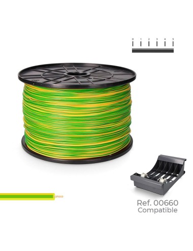 Cablecillo h07z1-k 2,50 mm bicolor, 400 m. ( bobina mediana )