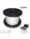 Cable paralelo 48v 2 x 1,00 mm blanco 400 m. (bobina mediana)