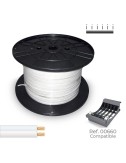Cable paralelo 48v 2 x 0,50 mm blanco 500 m. (bobina mediana)