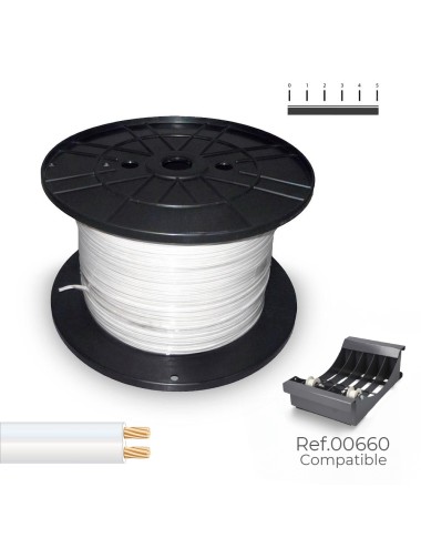 Cable paralelo 48v 2 x 1,50 mm blanco 300 m. (bobina mediana)