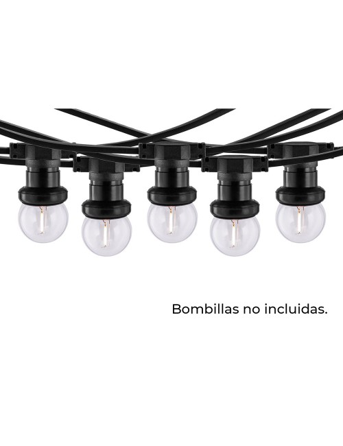 Guirnalda 40 portalámparas 2000 w 50-60 hz 220-240 v e27 ip44 20 m