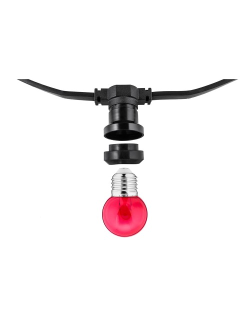 Guirnalda 50 portalámparas 2000 w 50-60 hz 220-240 v e27 ip44 50 m