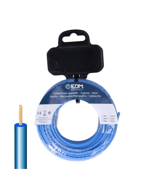 Carrete cablecillo h07z1-k 6,00 mm azul, 5 m