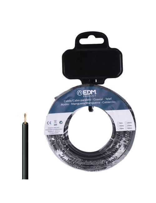 Carrete cablecillo h07z1-k 6,00 mm negro, 5 m