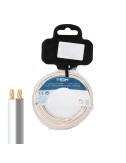 Carrete cable paralelo 2x0,75 mm blanco/gris "audio" 50 m