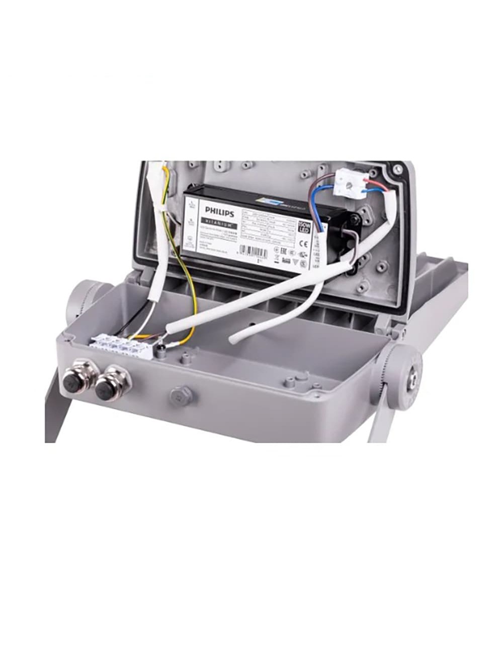 Foco proyector led 150 w 4000 k 21.000 lm 220 - 240 v ip66 ik08 ral7037, driver y leds philips, luz dia