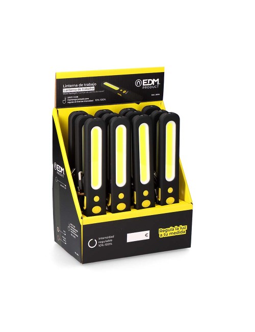 Linterna de trabajo spot 3 w / cob 5 w, medida 37 x 16 x 241 mm