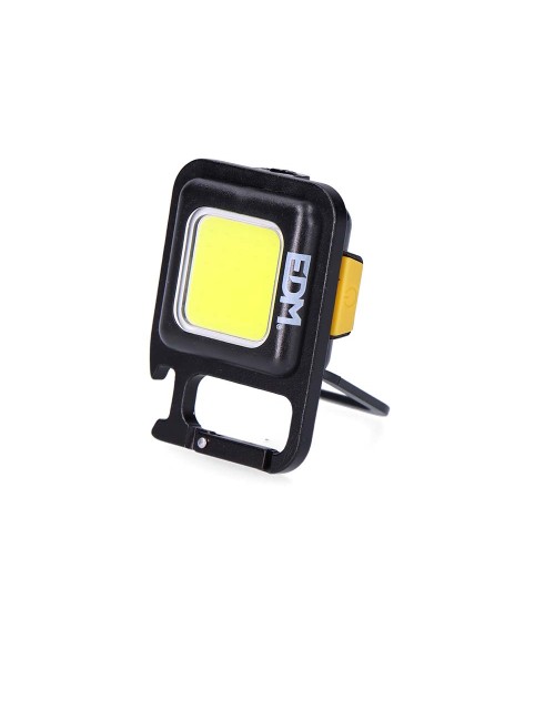 Linterna llavero multifuncional cob 6 w, medida 45 x 21,5 x 62 mm