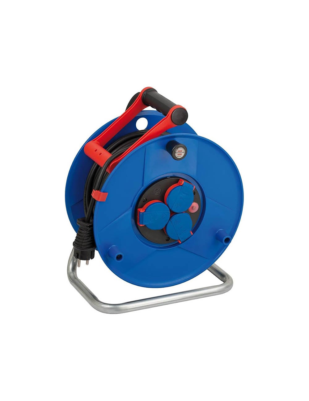 Enrollacables 50 m 3 g 1,50 mm 3 tomas bipolares con t/tl con cable bremaxx® ip44