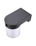 Aplique solar cilindrico 4 w 500 lm, 3.000/4.000/6.500 k, 3cct, con sensor, negro
