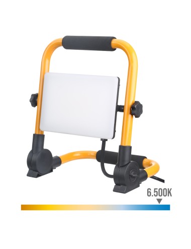 Foco proyector led con pie 50 w 5400 lm 6000 k luz fría 26 x 17,53 x 28,38 cm