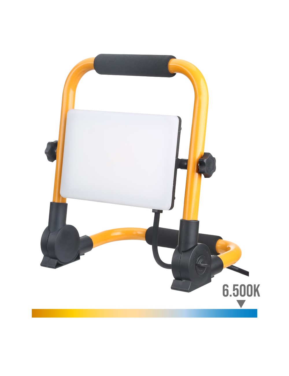 Foco proyector led con pie 50 w 5400 lm 6000 k luz fría 26 x 17,53 x 28,38 cm